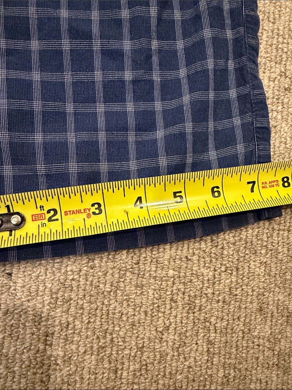 GAP MENS BLUE WINDOWPANE PLAID COTTON LOUNGE PANTS SIZE SMALL 30-31 - Picture 4 of 9